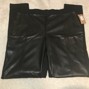 Faux leather leggings